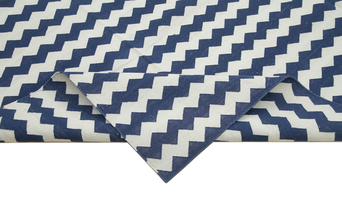 9x12 Blue Dhurrie Rug - 32653