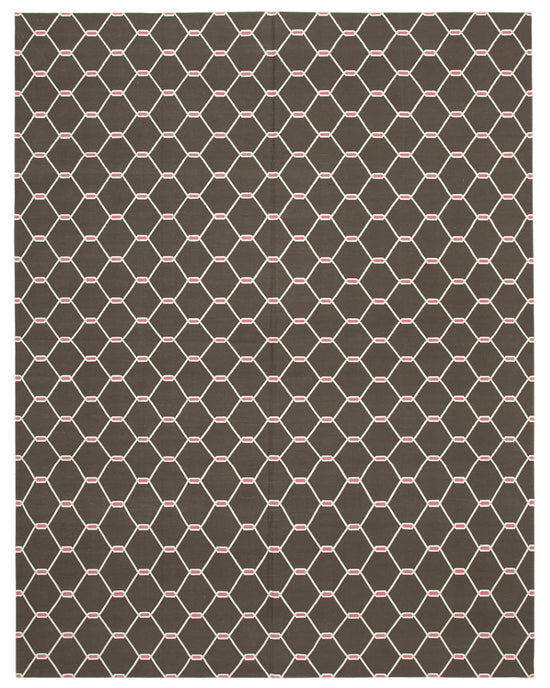 9x12 Brown Dhurrie Rug - 32656
