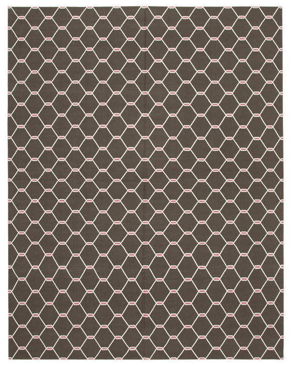 9x12 Brown Dhurrie Rug - 32656