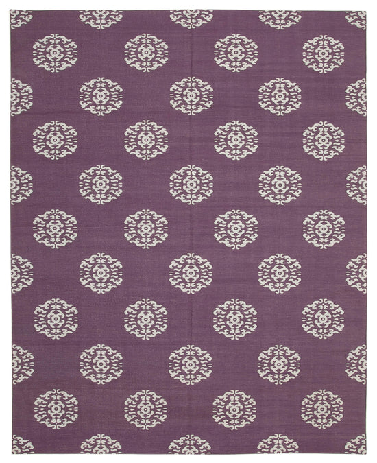 9x12 Purple Dhurrie Rug - 32663