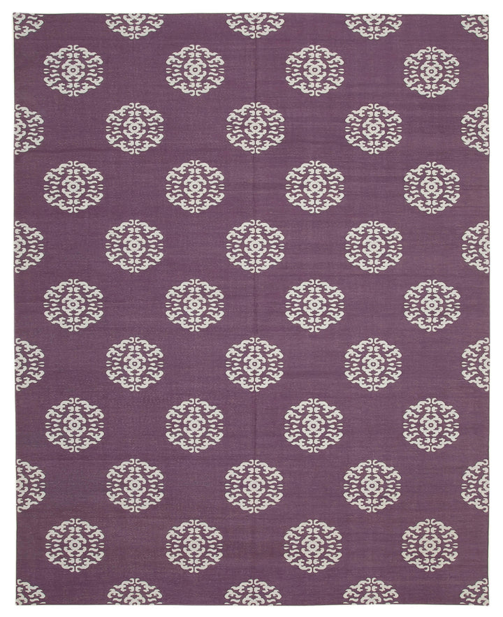 9x12 Purple Dhurrie Rug - 32663