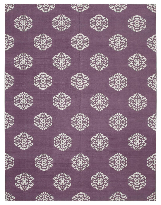 9x12 Purple Dhurrie Rug - 32664