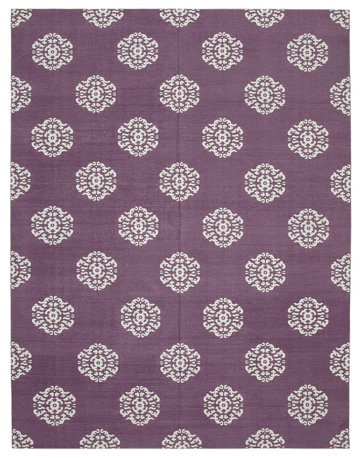 9x12 Purple Dhurrie Rug - 32664