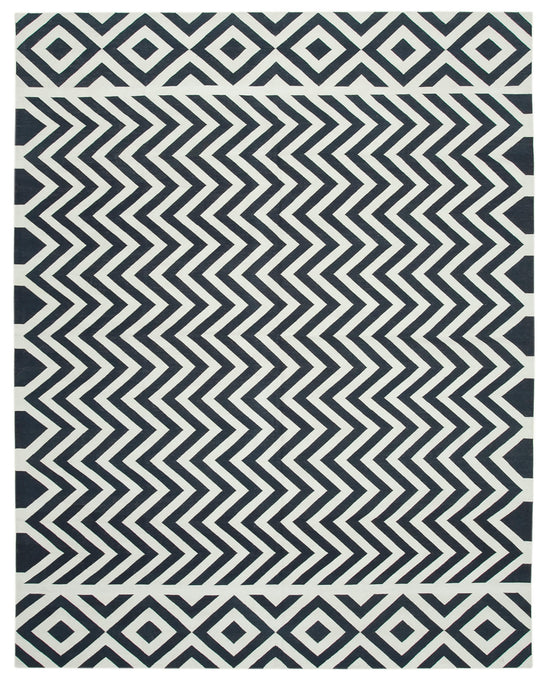 9x12 Black Dhurrie Rug - 32665