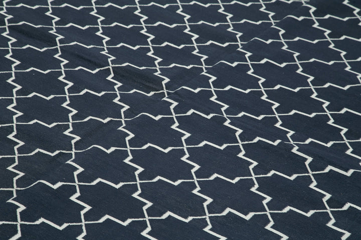 9x12 Black Dhurrie Rug - 32669