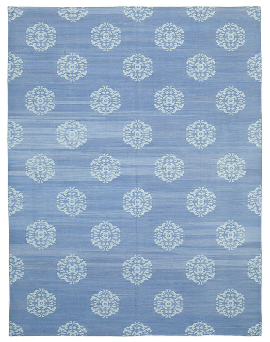 9x12 Blue Dhurrie Rug - 32672
