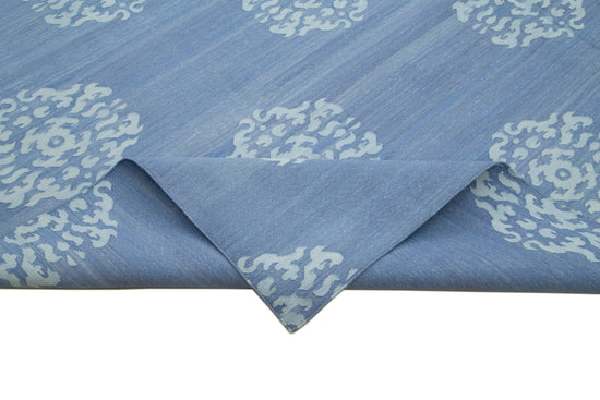 9x12 Blue Dhurrie Rug - 32672