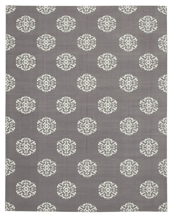 9x12 Grey Dhurrie Rug - 32674