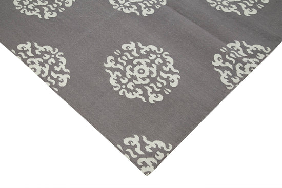 9x12 Grey Dhurrie Rug - 32674