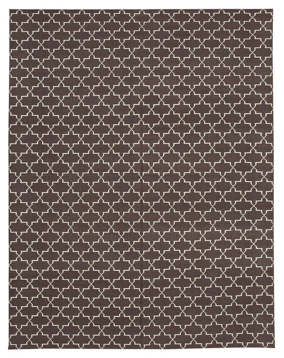 9x12 Brown Dhurrie Rug - 32678