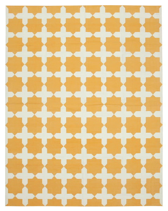 9x12 Yellow Dhurrie Rug - 32682