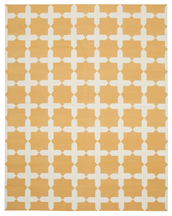 9x12 Yellow Dhurrie Rug - 32684