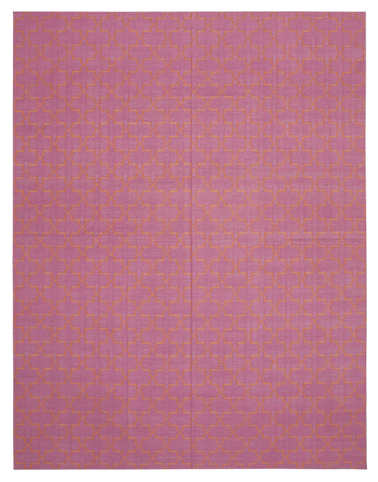 9x12 Pink Dhurrie Rug - 32685
