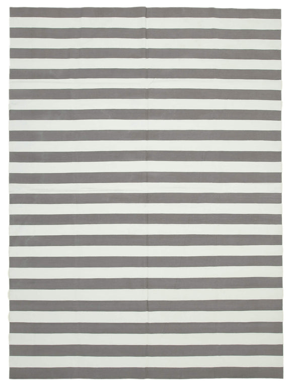 9x12 Grey Dhurrie Rug - 32688