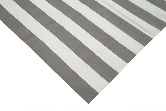 9x12 Grey Dhurrie Rug - 32688