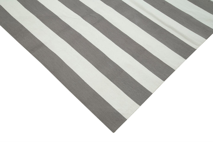 9x12 Grey Dhurrie Rug - 32688