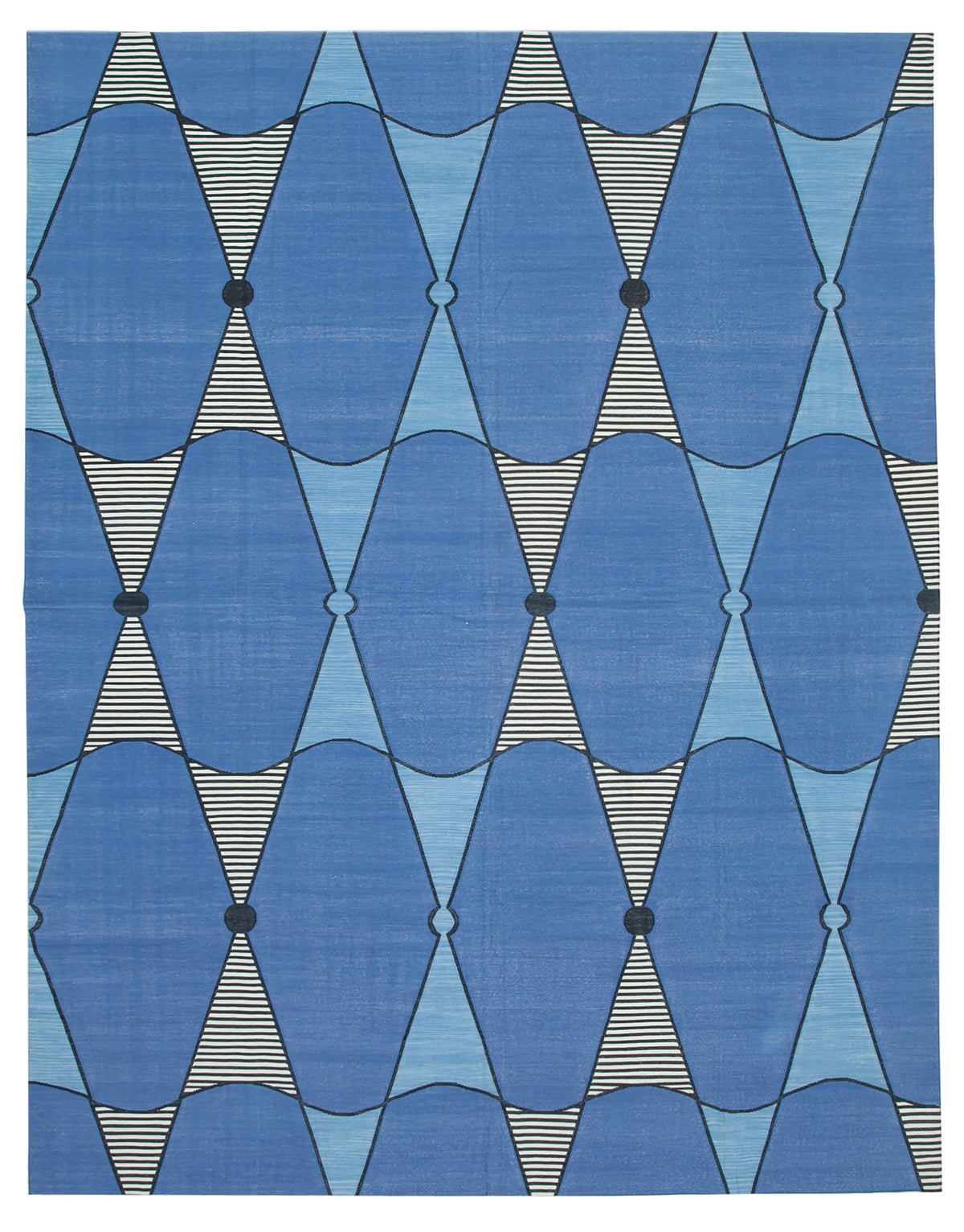 9x12 Blue Dhurrie Rug - 32693