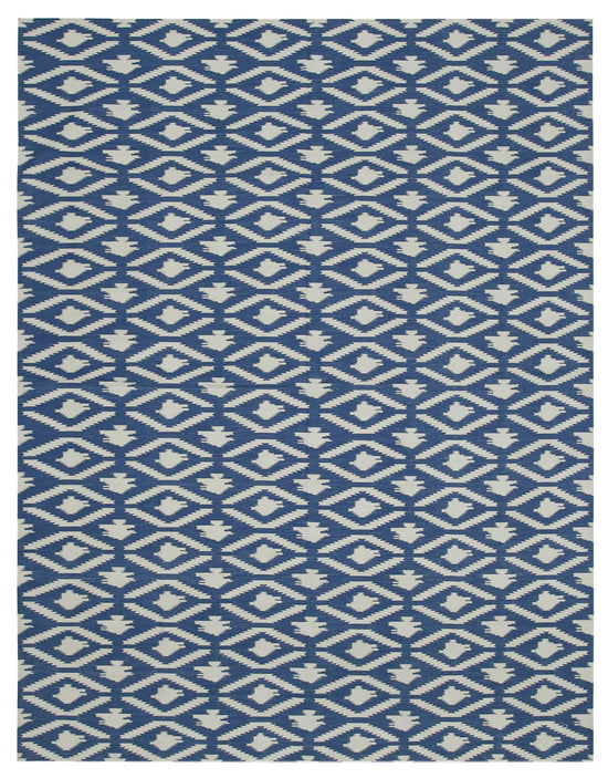 9x12 Blue Dhurrie Rug - 32694