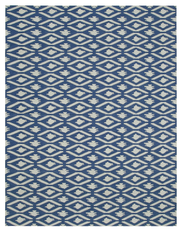 9x12 Blue Dhurrie Rug - 32694