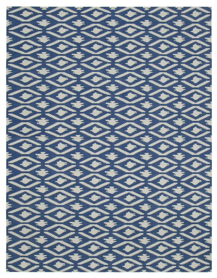 9x12 Blue Dhurrie Rug - 32694