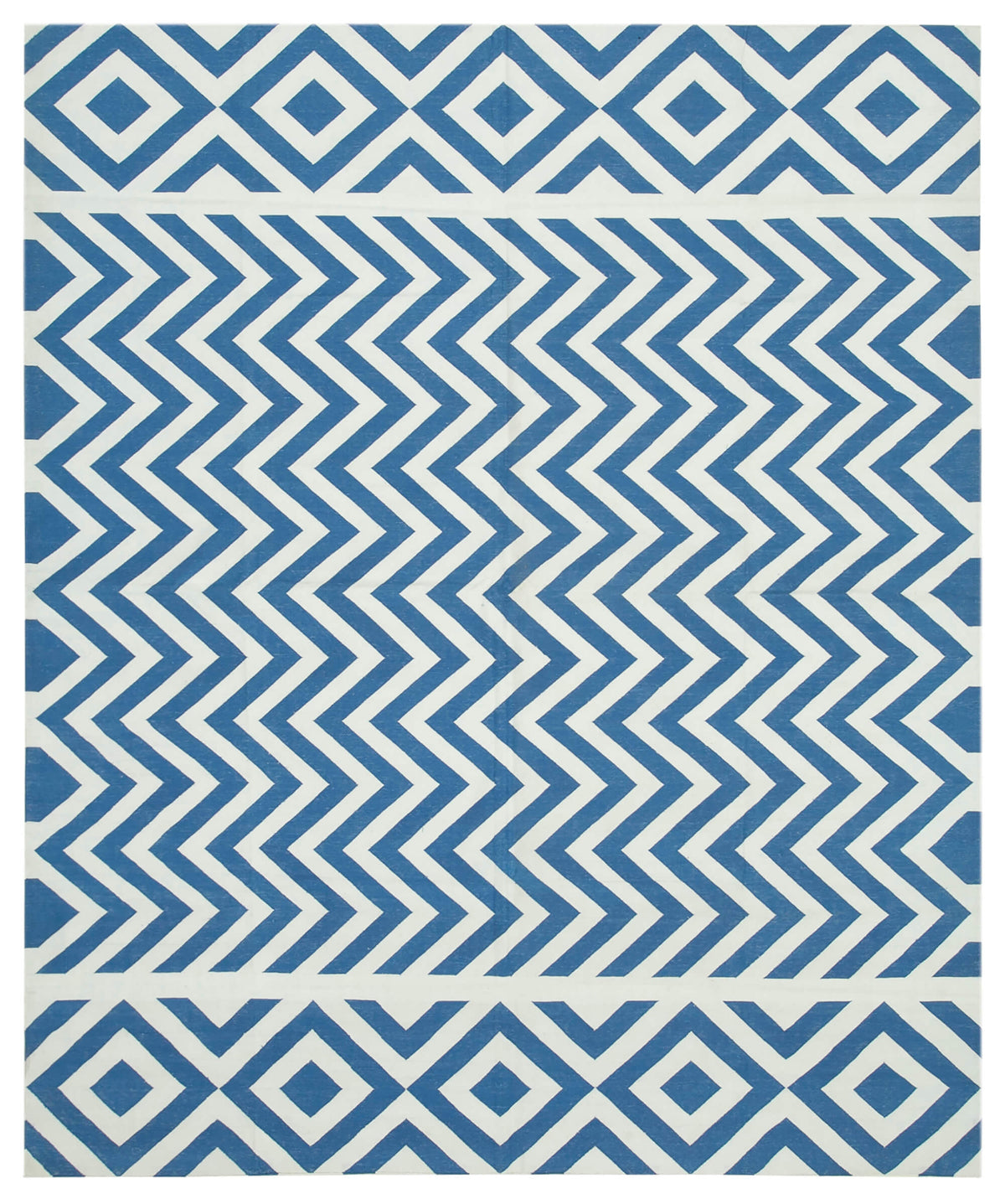 8x10 Blue Dhurrie Rug - 32695
