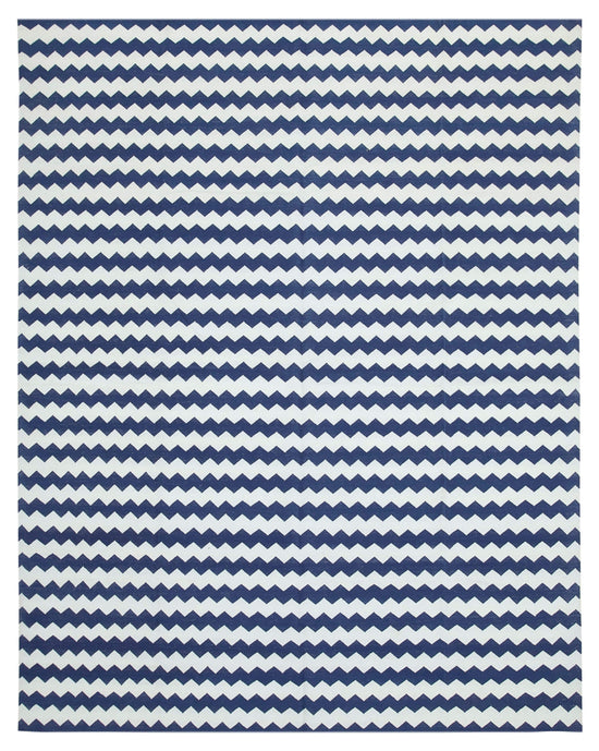 8x10 Blue Dhurrie Rug - 32696