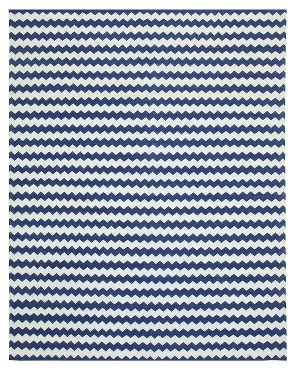 8x10 Blue Dhurrie Rug - 32696