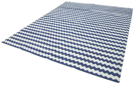 8x10 Blue Dhurrie Rug - 32696