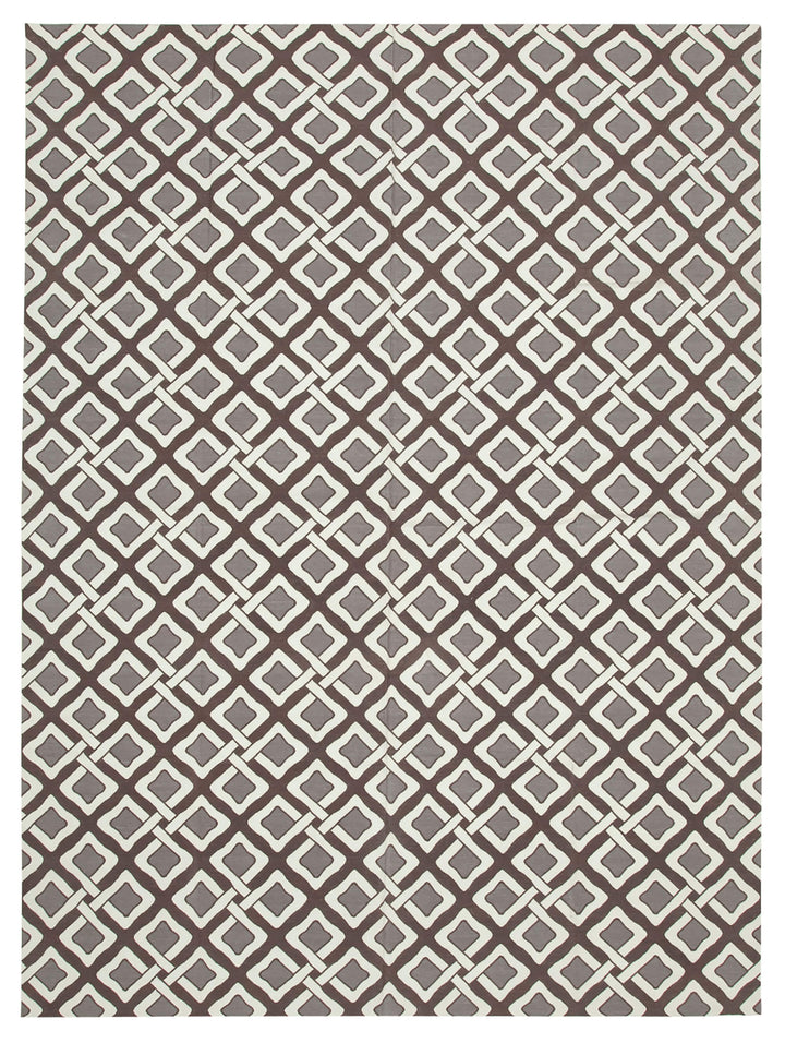 9x12 Brown Dhurrie Rug - 32697