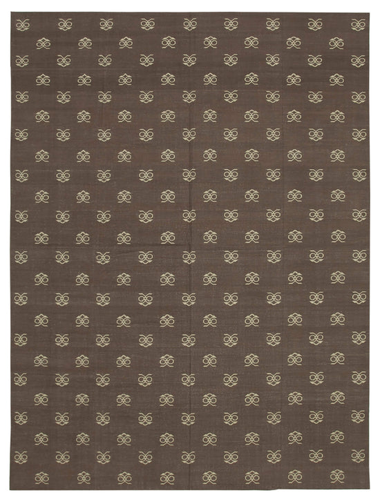 9x12 Brown Dhurrie Rug - 32699
