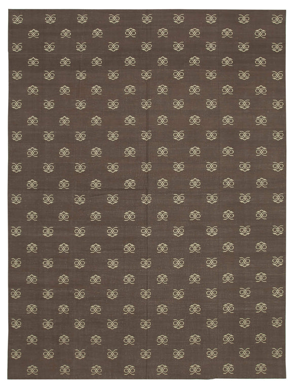 9x12 Brown Dhurrie Rug - 32699