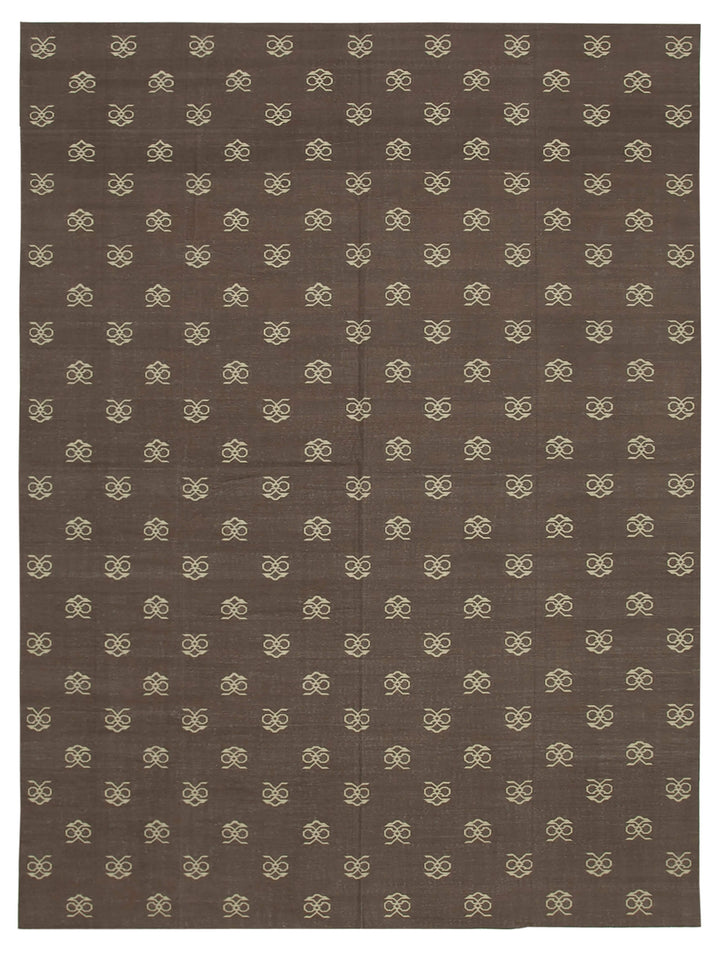 9x12 Brown Dhurrie Rug - 32699