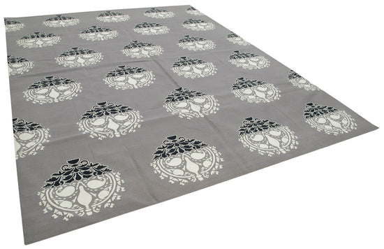 9x12 Grey Dhurrie Rug - 32703