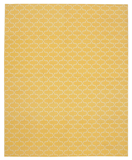 9x12 Yellow Dhurrie Rug - 32704