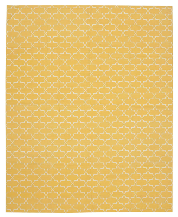 9x12 Yellow Dhurrie Rug - 32704
