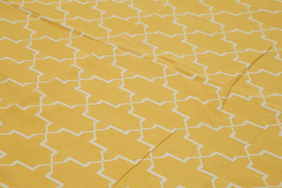 9x12 Yellow Dhurrie Rug - 32704