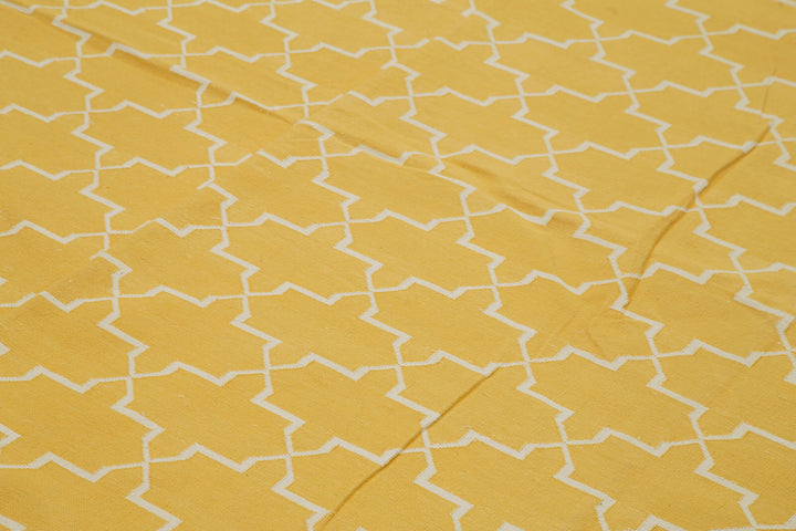 9x12 Yellow Dhurrie Rug - 32704