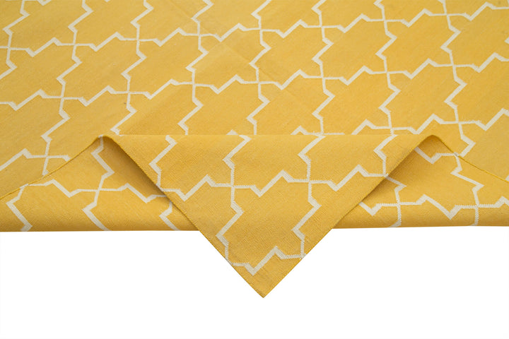 9x12 Yellow Dhurrie Rug - 32704
