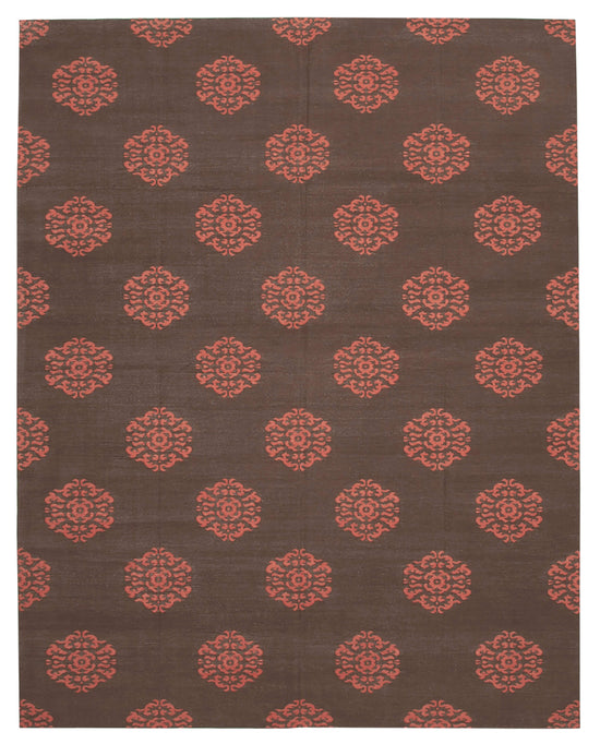 9x12 Brown Dhurrie Rug - 32706