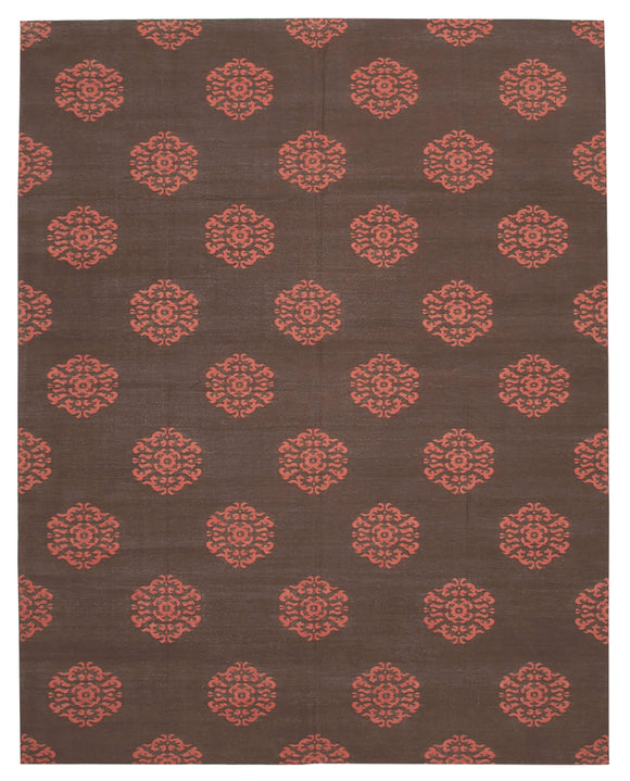 9x12 Brown Dhurrie Rug - 32706