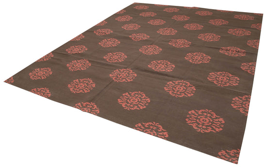 9x12 Brown Dhurrie Rug - 32706