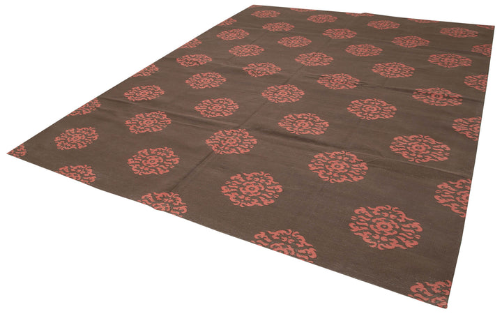 9x12 Brown Dhurrie Rug - 32706