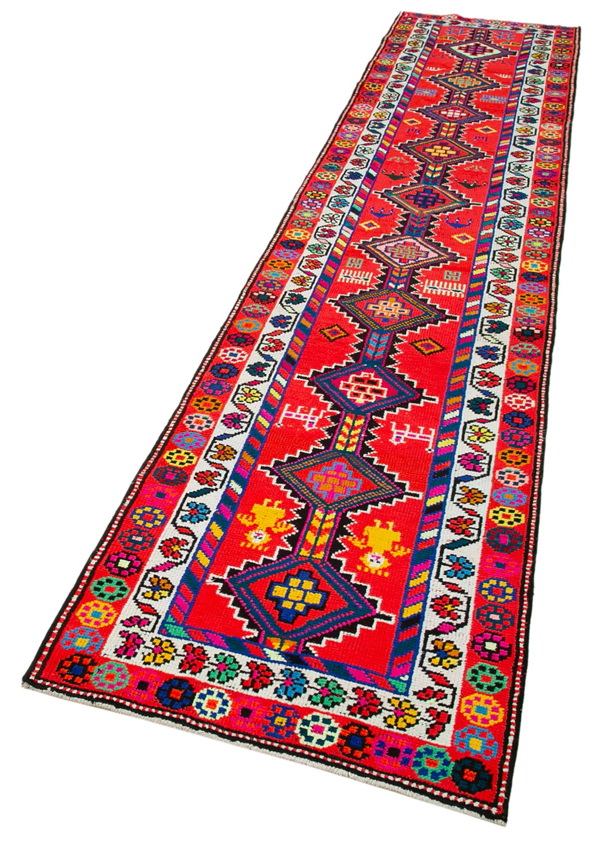 3x13 Multicolor Boho Runner Rugs - 32741