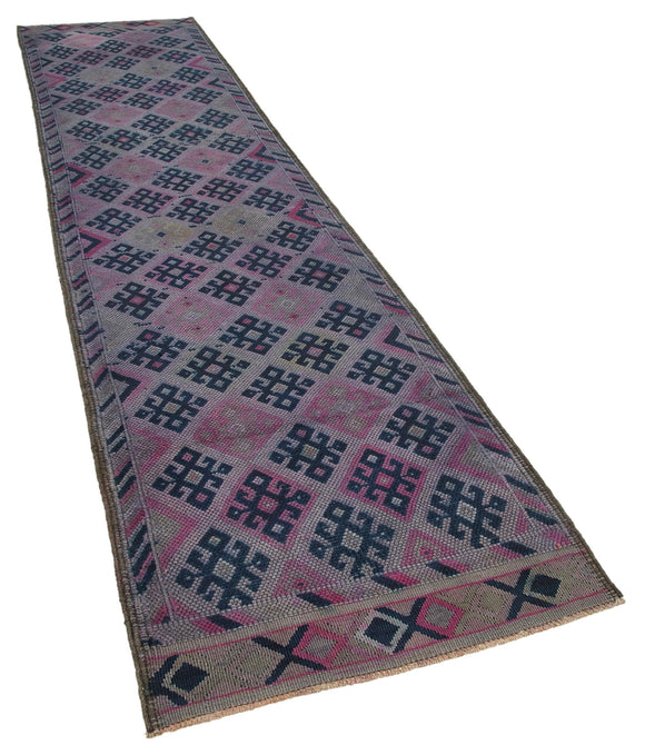 3x13 Purple Boho Runner Rugs - 32752
