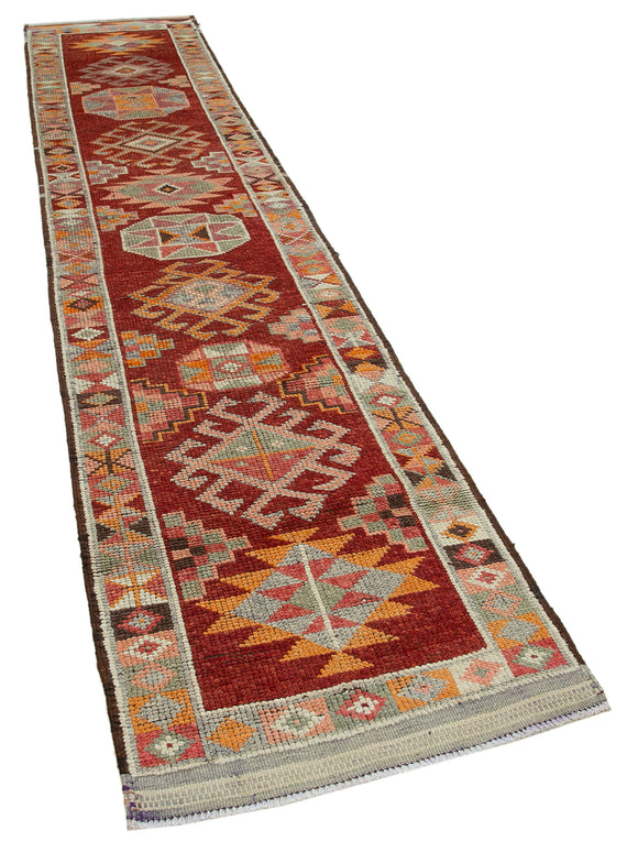 3x13 Red Boho Runner Rugs - 32769
