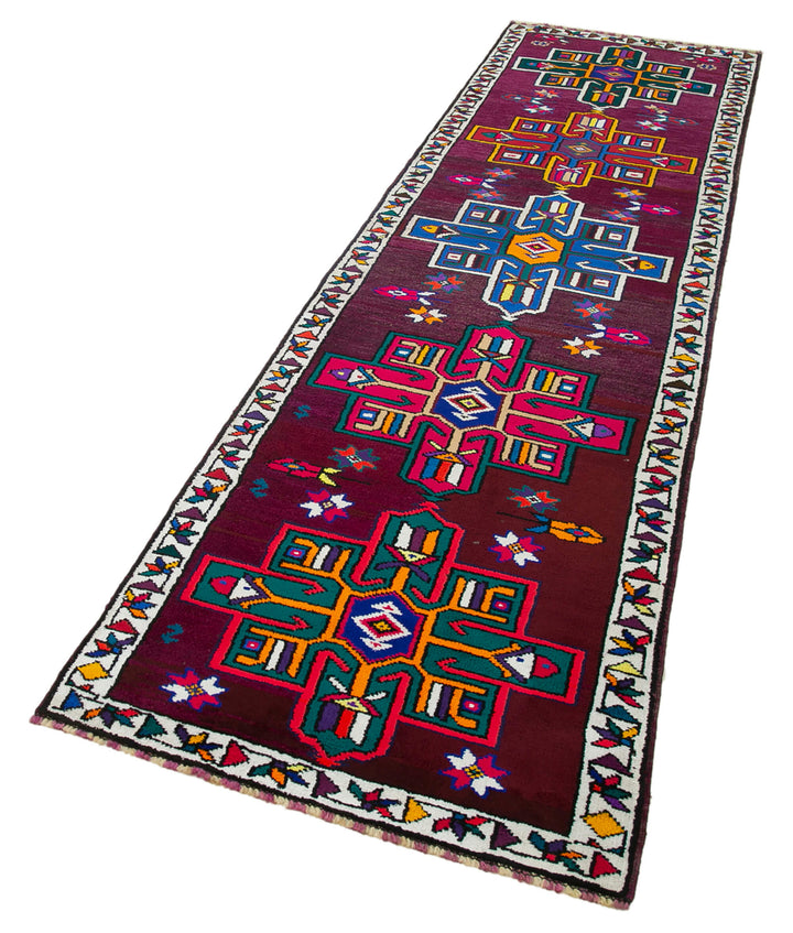 3x11 Multicolor Boho Runner Rugs - 32809