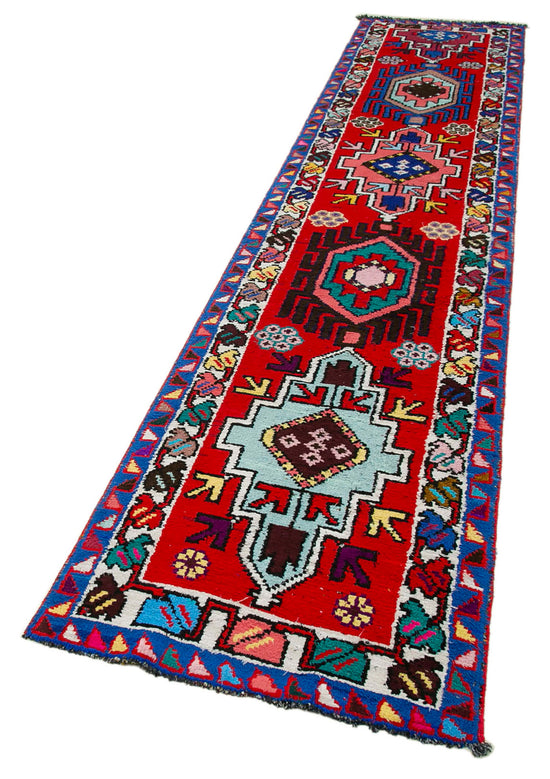 3x13 Red Boho Runner Rugs - 32833