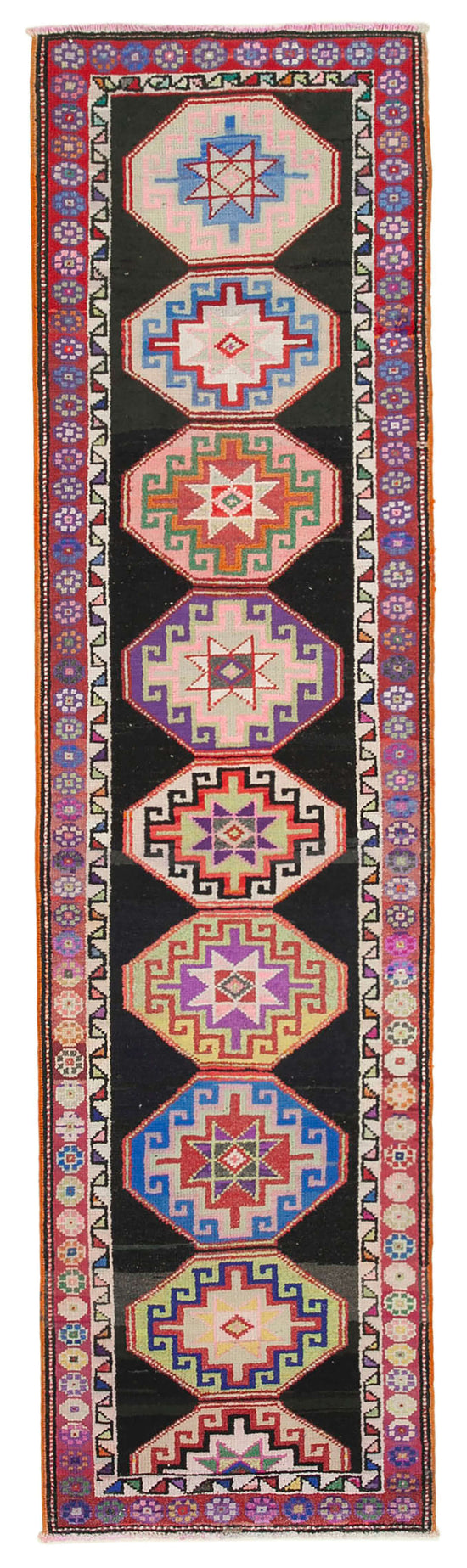 3x11 Multicolor Boho Runner Rugs - 32847
