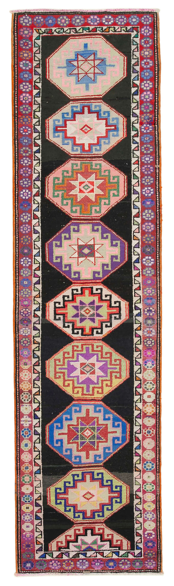 3x11 Multicolor Boho Runner Rugs - 32847