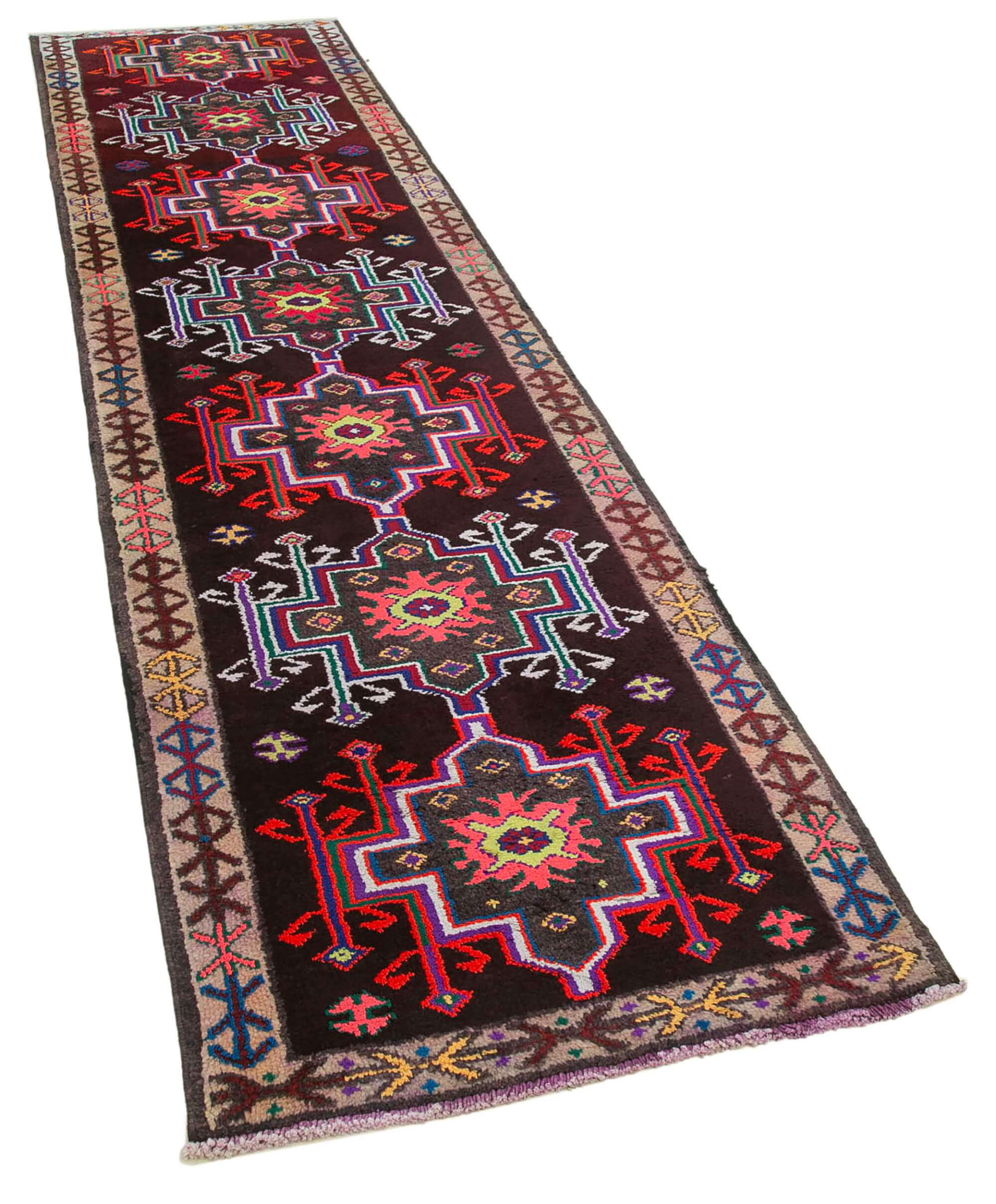 3x11 Multicolor Boho Runner Rugs - 32859
